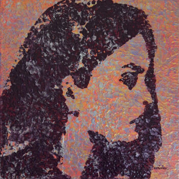 Peinture intitulée "Kristen portrait fe…" par Sophie Artinian, Œuvre d'art originale, Huile Monté sur Carton