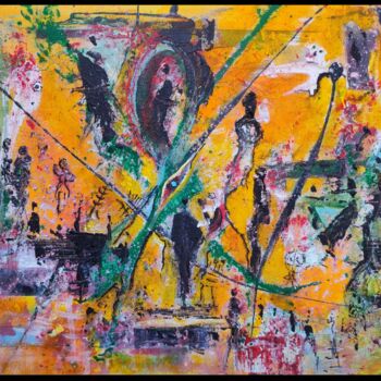 Painting titled "GIOIA" by Ernesto Scivoli (ARTErnestoscivoli), Original Artwork, Acrylic Mounted on Other rigid panel