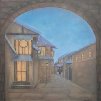「NIGHT GLOW」というタイトルの絵画 Shaheera Sandhuによって, オリジナルのアートワーク, オイル