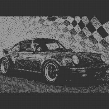 Digital Arts με τίτλο "PORSCHE 911 C64 PIX…" από Rm64, Αυθεντικά έργα τέχνης, 2D ψηφιακή εργασία