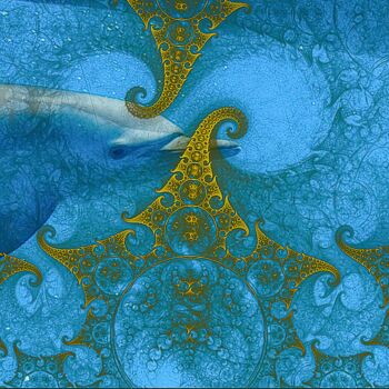 Photographie intitulée "Jeune dauphin" par Véronique Jaques, Œuvre d'art originale, Photographie numérique