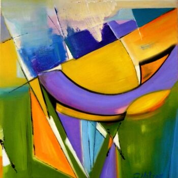 Painting titled "Inner me" by Clari Netzer, Original Artwork, Oil Mounted on Wood Stretcher frame