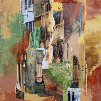 Painting titled "Gothic" by Sylvie Jolivet, Original Artwork, Collages