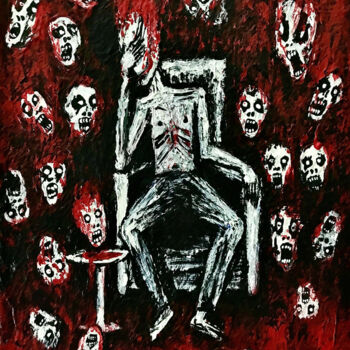 Painting titled "Wake up" by Vaxo Lang, Original Artwork, Acrylic