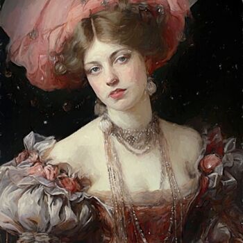 Digital Arts titled "Marthe de Florian" by Gerry Martinez, Original Artwork, Digital Painting