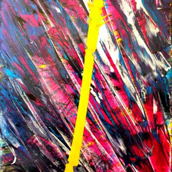 Painting titled "IRIS" by Ulysse Baldasseroni (UTCHEN), Original Artwork, Acrylic Mounted on Wood Stretcher frame
