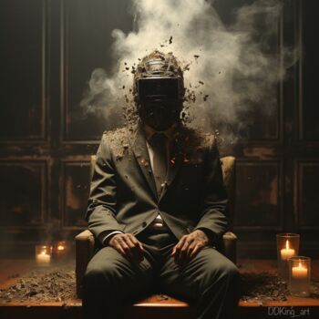 제목이 "Iron Mask"인 디지털 아트 Ddking로, 원작, 디지털 인쇄
