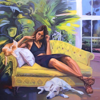 제목이 "Lazy summer night"인 미술작품 Gabriel Cristian Matei로, 원작, 기름