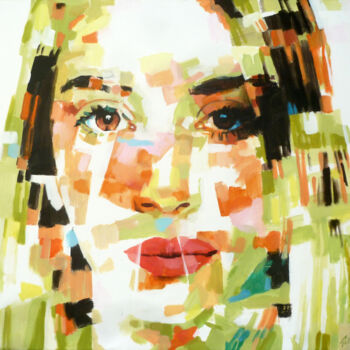 Peinture intitulée "PORTRAIT KK" par Aleksandr Ilichev, Œuvre d'art originale, Acrylique