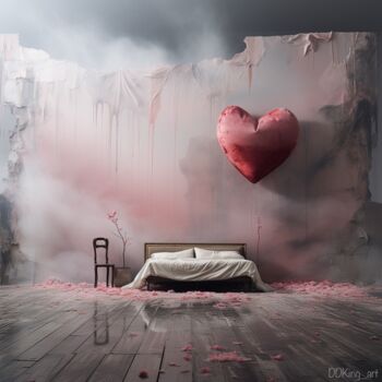 Digitale Kunst getiteld "Empty Bed" door Ddking, Origineel Kunstwerk, Digitale afdruk