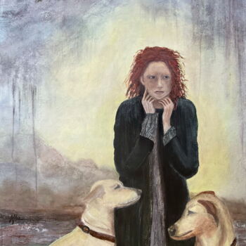 Malerei mit dem Titel "Heather" von Afke Van Mansum, Original-Kunstwerk, Acryl
