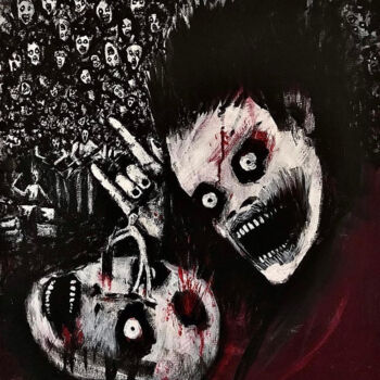 Peinture intitulée "Hell rock and roll" par Vaxo Lang, Œuvre d'art originale, Acrylique