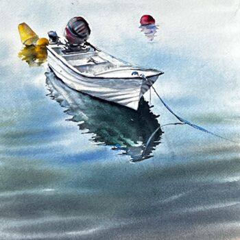 「Boat」というタイトルの絵画 Yana Ivannikovaによって, オリジナルのアートワーク, 水彩画