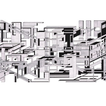图画 标题为“Facade” 由David Boyd, 原创艺术品, 铅笔