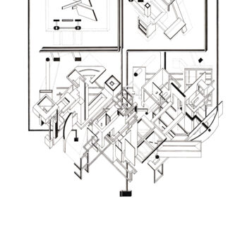 图画 标题为“Eight Squares” 由David Boyd, 原创艺术品, 墨