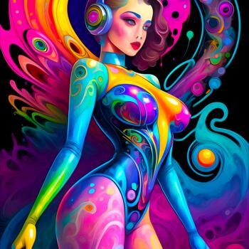 "Femme psychédélique…" başlıklı Dijital Sanat Doron B tarafından, Orijinal sanat, Dijital Resim