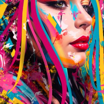 Digitale Kunst mit dem Titel "A Sideways Splash o…" von Oliver, Original-Kunstwerk, Digitaldruck