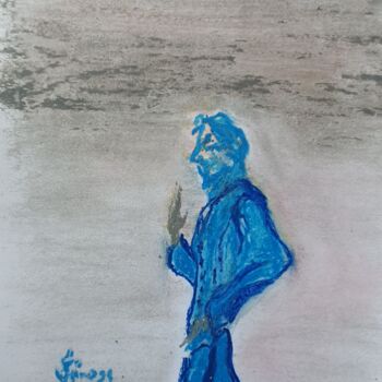 Drawing titled "Barell" by Adam Spinosa, Original Artwork, Pastel