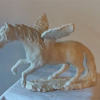 "PEGASE" başlıklı Heykel Isabelle Zwang tarafından, Orijinal sanat, Terracotta