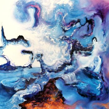 绘画 标题为“Elemental equilibri…” 由Luís Bastos, 原创艺术品, 油 安装在木质担架架上