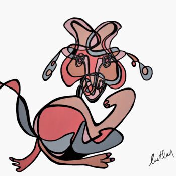 Painting titled "''Kangaroo''. Abstr…" by Murat Rey, Original Artwork, Acrylic