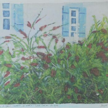 Painting titled "Sur le quai, bord d…" by Brigitte Barcelo, Original Artwork, Acrylic