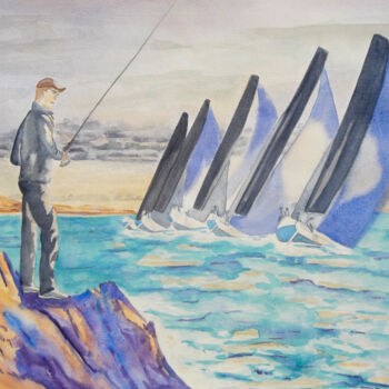 Peinture intitulée "AQUARELLE originale…" par Isabelle Redonnet, Œuvre d'art originale, Aquarelle