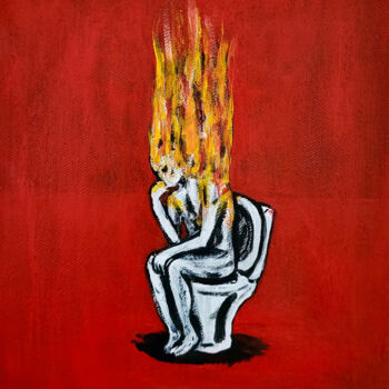Painting titled "Shitty philosophy" by Vaxo Lang, Original Artwork, Acrylic