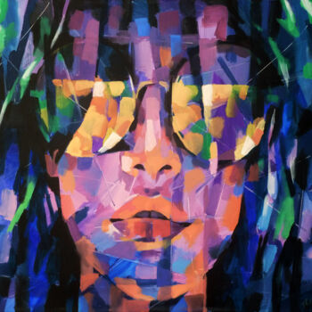 Ζωγραφική με τίτλο "PORTRAIT M" από Aleksandr Ilichev, Αυθεντικά έργα τέχνης, Ακρυλικό