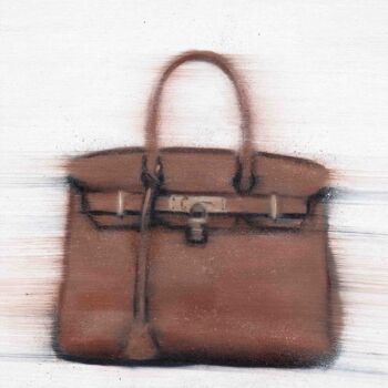 Ζωγραφική με τίτλο "beige hermes birkin…" από Hercules, Αυθεντικά έργα τέχνης, Λάδι
