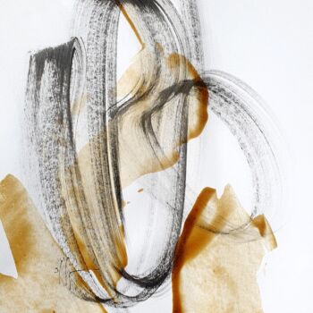 Peinture intitulée "Rock'n roll heart (…" par Isabelle Mignot, Œuvre d'art originale, Encre