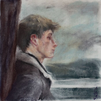 Dessin intitulée "Melancholic mood" par Sergey Sovkov, Œuvre d'art originale, Pastel