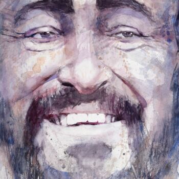 Pittura intitolato "Luciano" da Goran Žigolić (watercolors), Opera d'arte originale, Acquarello