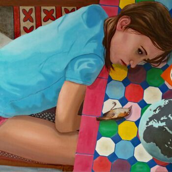 Painting titled "The last Generation" by Elke Thiébaut, Original Artwork, Oil