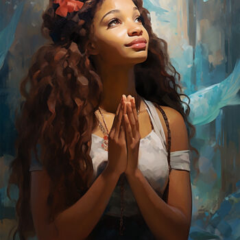 Arts numériques intitulée "Portraits of Prayer…" par Chris Brazelton, Œuvre d'art originale, Impression numérique
