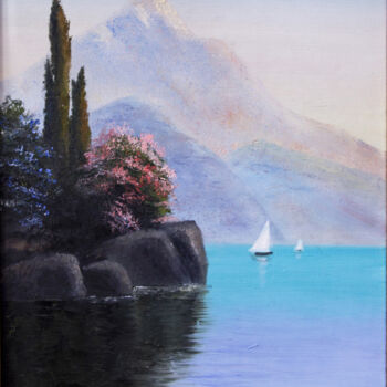Painting titled "ITALIAN COAST 2012" by Nastya Prairie, Original Artwork, Oil