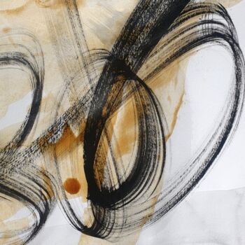 Peinture intitulée "Rock'n roll heart (…" par Isabelle Mignot, Œuvre d'art originale, Encre