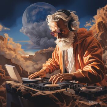 Digital Arts με τίτλο "God Is A DJ" από Ddking, Αυθεντικά έργα τέχνης, Ψηφιακή εκτύπωση