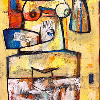 Painting titled "Small Town II" by Muraz Martirosyan, Original Artwork, Oil