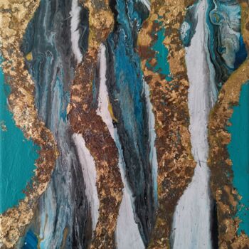 Colagens intitulada "Flow" por Lynda Rosemarie Stevens, Obras de arte originais, Colagens