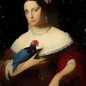 Цифровое искусство под названием "Portrait of Madame…" - Gerry Martinez, Подлинное произведение искусства, Цифровая живопись