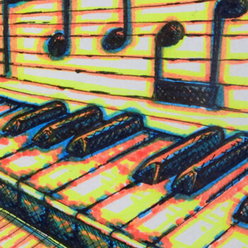 Dessin intitulée "Note" par Nicolas Chambon (Crea-ture), Œuvre d'art originale, Encre Monté sur Carton