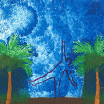 绘画 标题为“dancing in a tropic…” 由Yeshaya Dank, 原创艺术品, 水彩