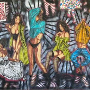 「Confusion」というタイトルの絵画 Hüseyin Akによって, オリジナルのアートワーク, オイル