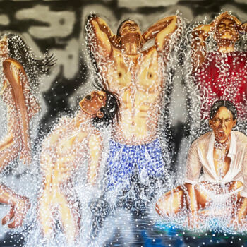 Peinture intitulée "Rain Over Me 2" par Hüseyin Ak, Œuvre d'art originale, Huile