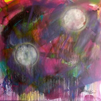 Peinture intitulée "Abstract n°2303" par Saname, Œuvre d'art originale, Bombe aérosol