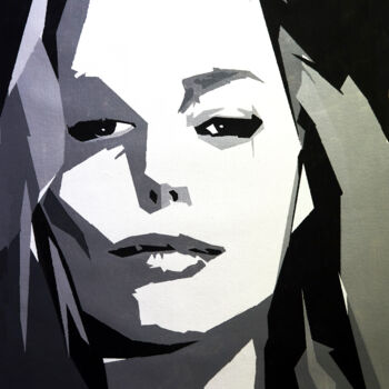 Pintura titulada "MARGOT ROBBIE" por E_sabater, Obra de arte original, Acrílico