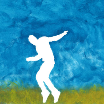 Peinture intitulée "dancing on the beach" par Yeshaya Dank, Œuvre d'art originale, Aquarelle