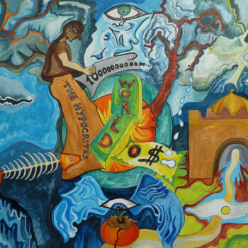 Peinture intitulée "Le Grand Péril" par Aurélie Sarrazin, Œuvre d'art originale, Acrylique