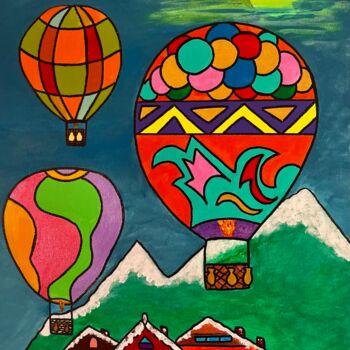 "Rêve d’enfant" başlıklı Tablo Philippe Seigle tarafından, Orijinal sanat, Akrilik Ahşap Sedye çerçevesi üzerine monte edilm…